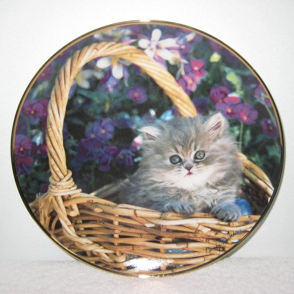 Franklin Mint Heirloom Cat Plate, "Room for One More", limited edition - Picture 1 of 2